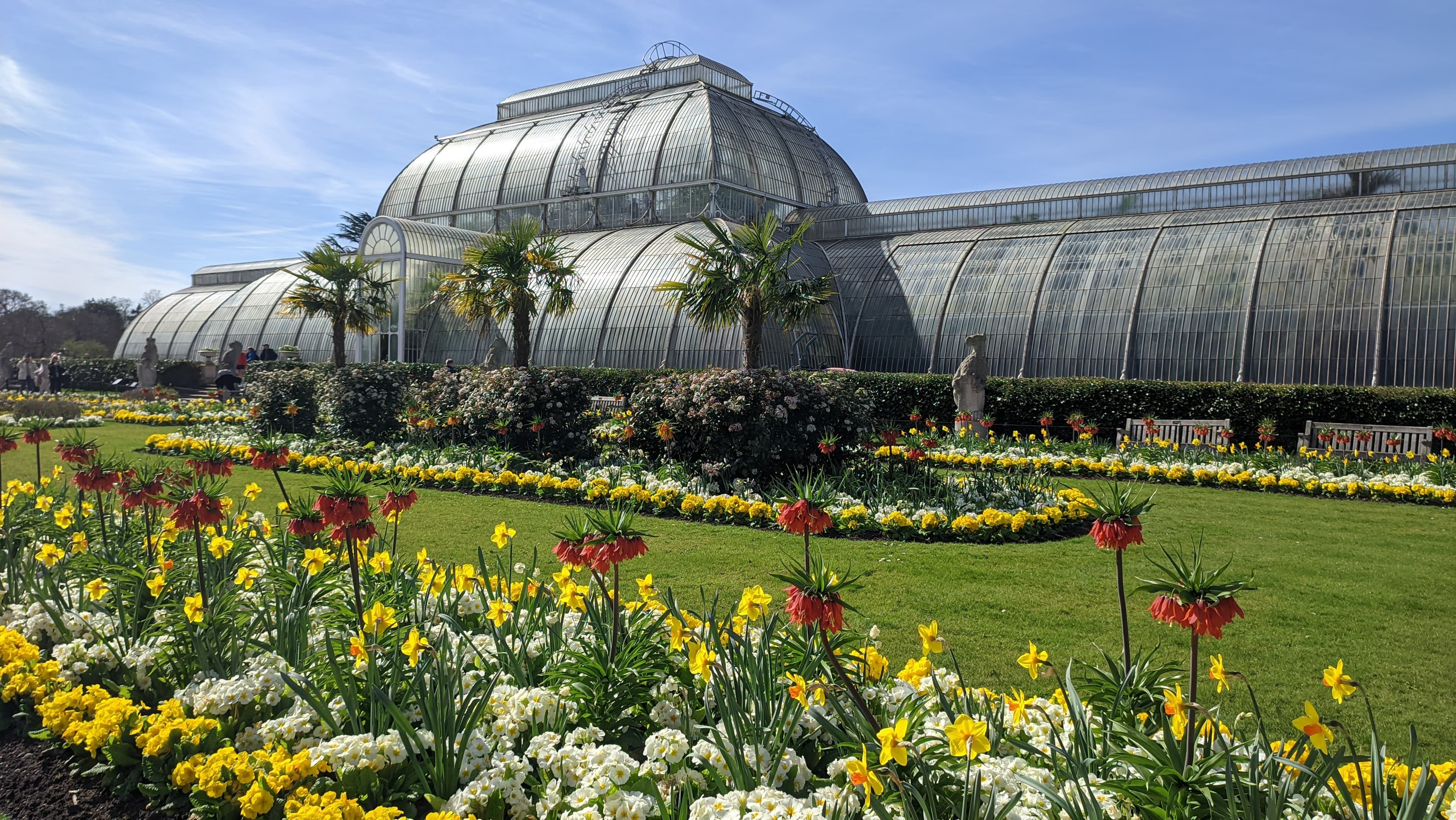 The Palm House at the Royal Botanic Gardens, Kew, where the marathon starts next to the Orangery