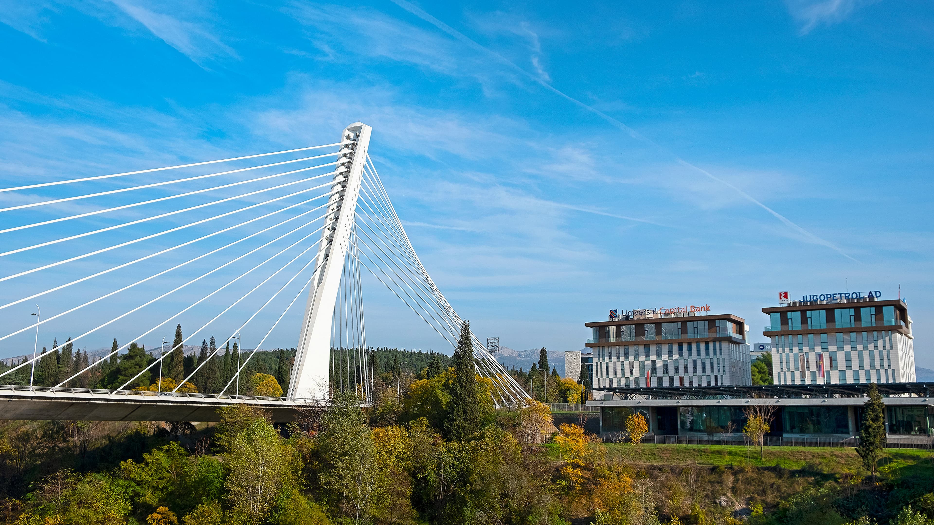 The Millennium Bridge in Podgorica, the marathon's start and finish point