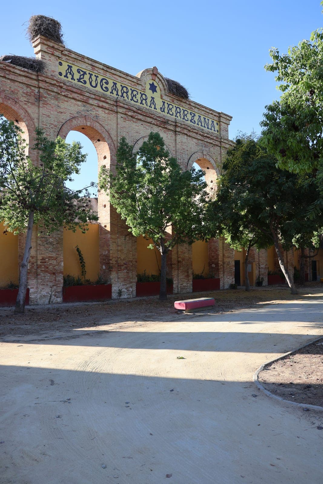 Brick arches of the old Azucarera Jerezana sugar works in Jerez de la Frontera